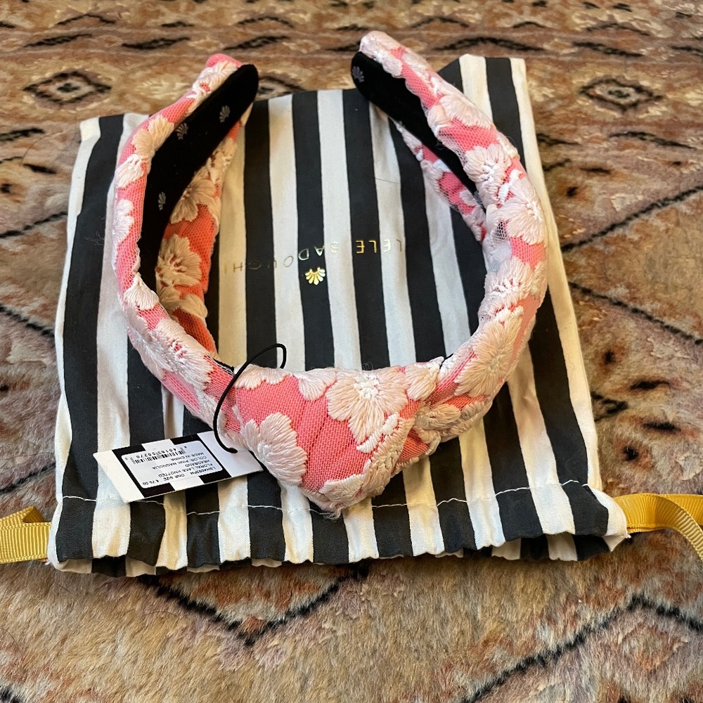 Lele Sadoughi Floral Lace Knotted Headband